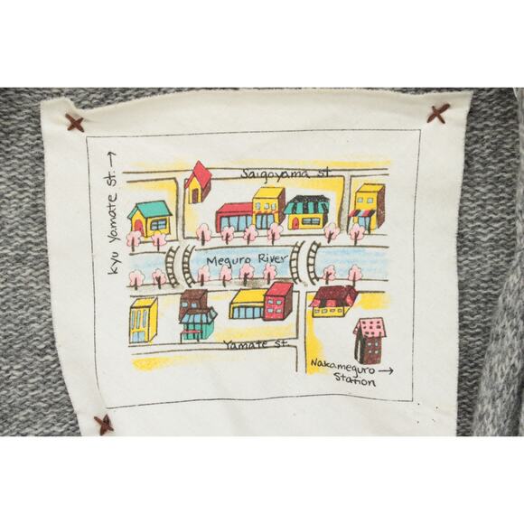 Anthropologie Meguro River Cardigan Women's Small Gray Puff Sleeve Open Sweater - Picture 6 of 8